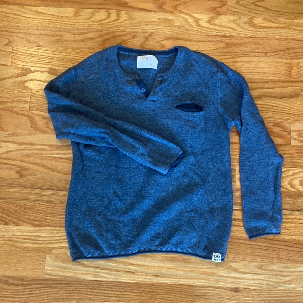 Boys navy Zara knit sweater